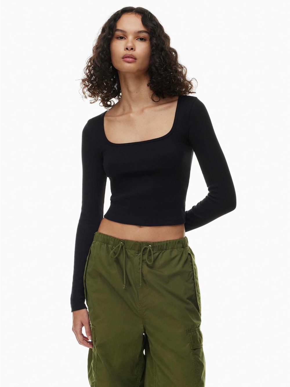 Aritzia TNA HomeStretch™ Squareneck Waist Longsleeve